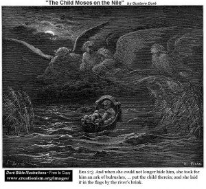 bExo0203Dore_TheChildMosesOnTheNile torah