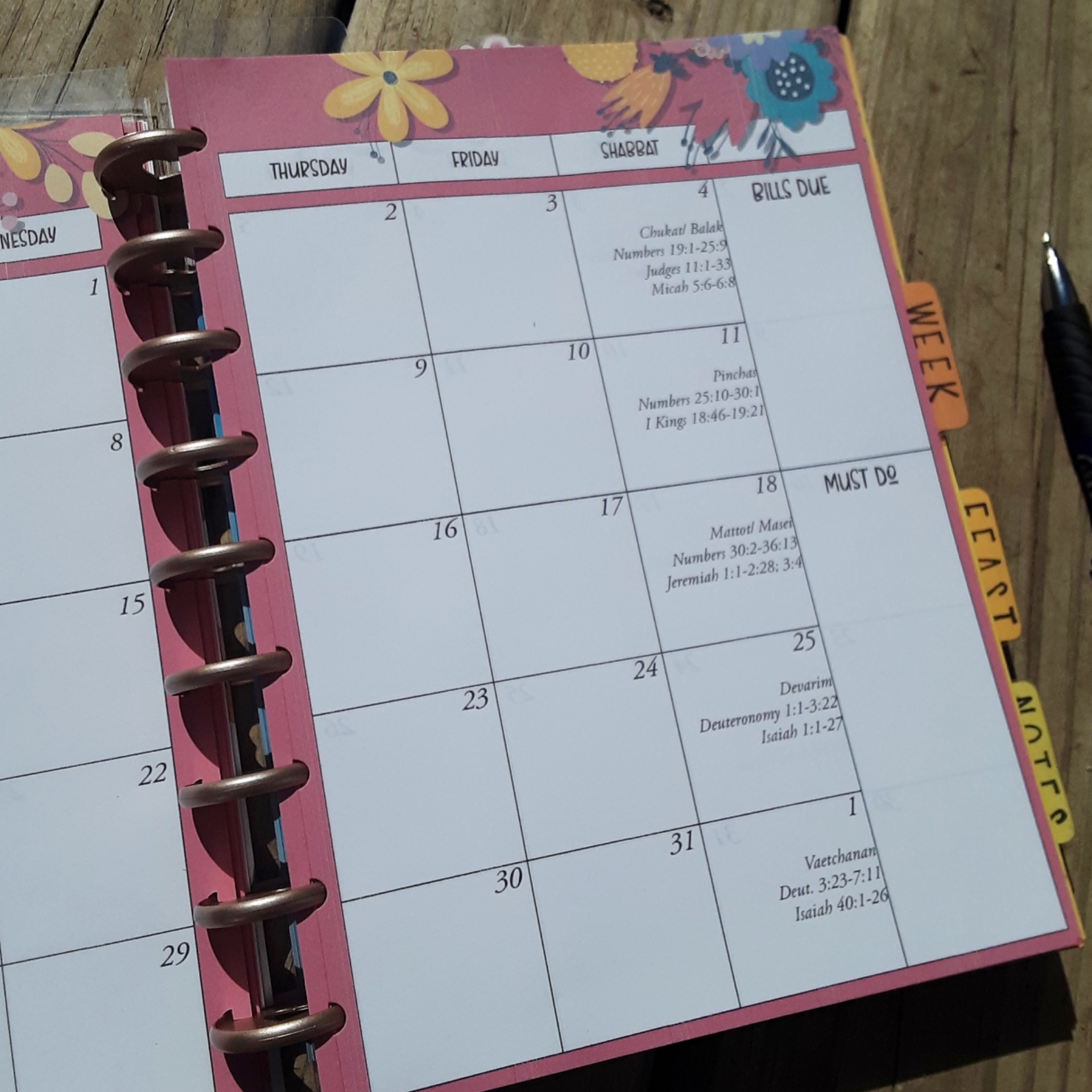 Torah Family Living planner Torah Family Living