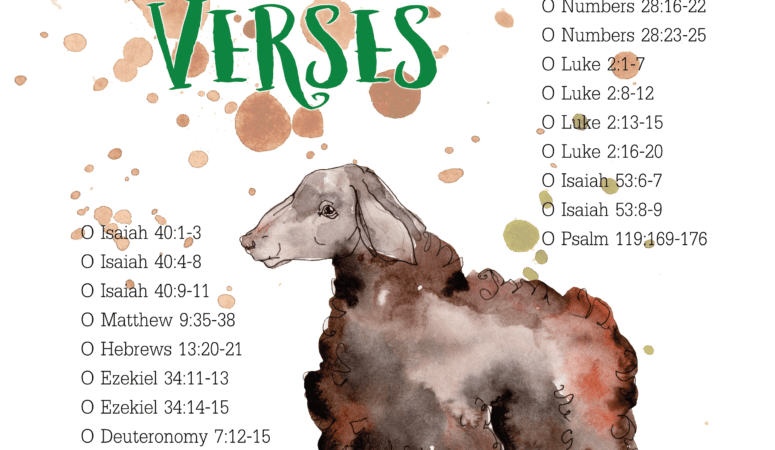 Verses about sheep and shepherds to copy