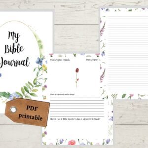 Printable Bible journal wildflowers