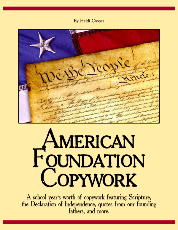 American Foundation copywork PDF