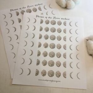 Phases of the moon stickers