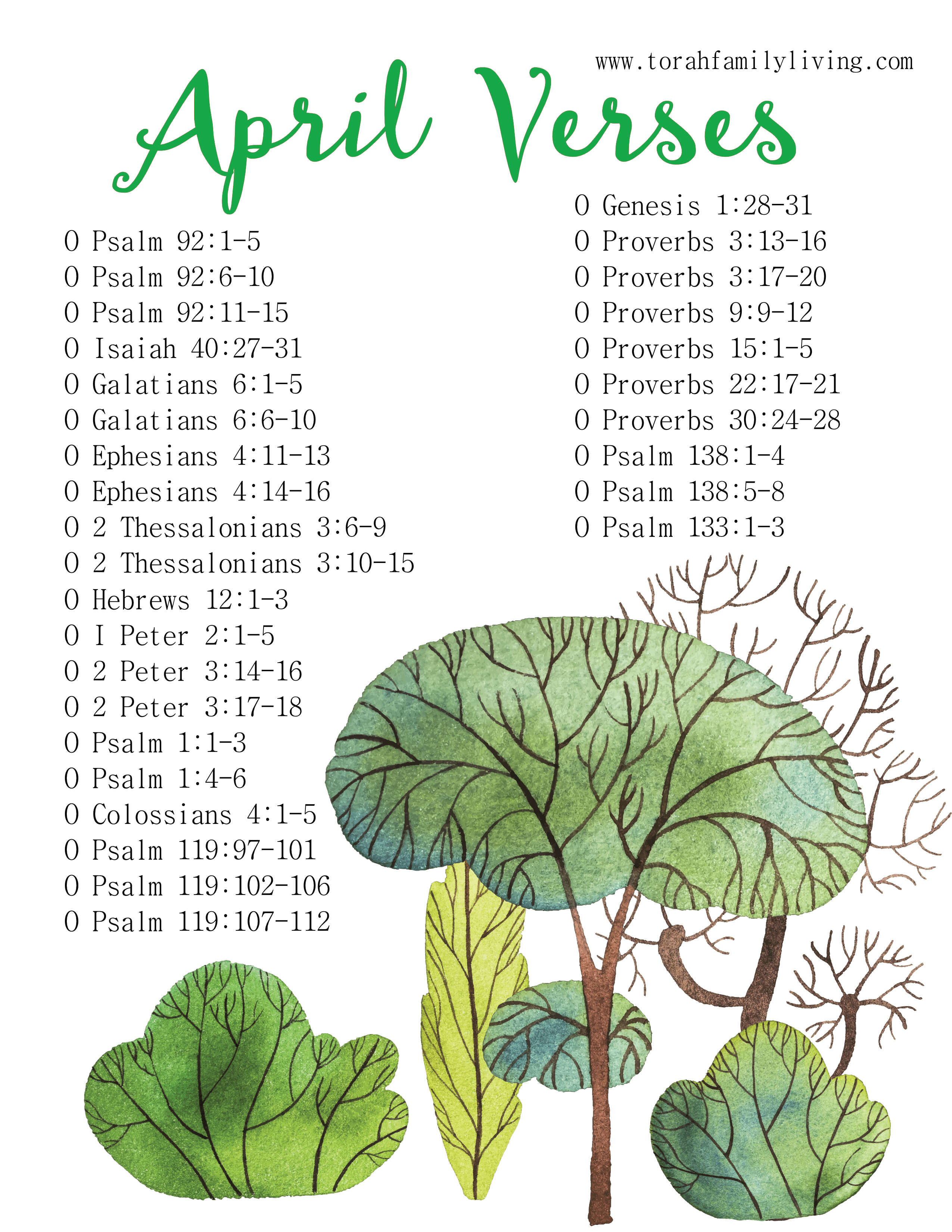 verse list