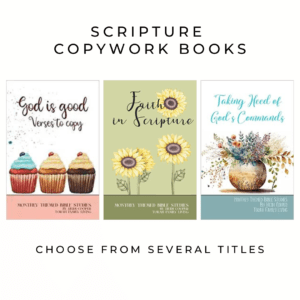 Scripture copywork books, choose your title