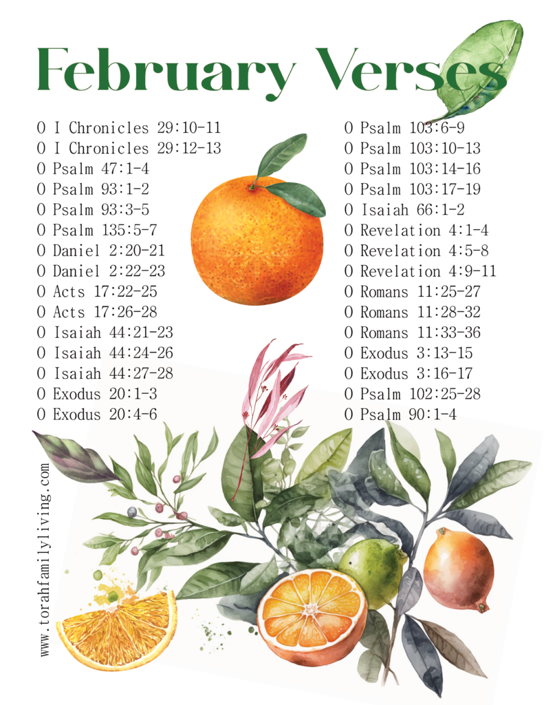 citrus fruit and verse list to copy