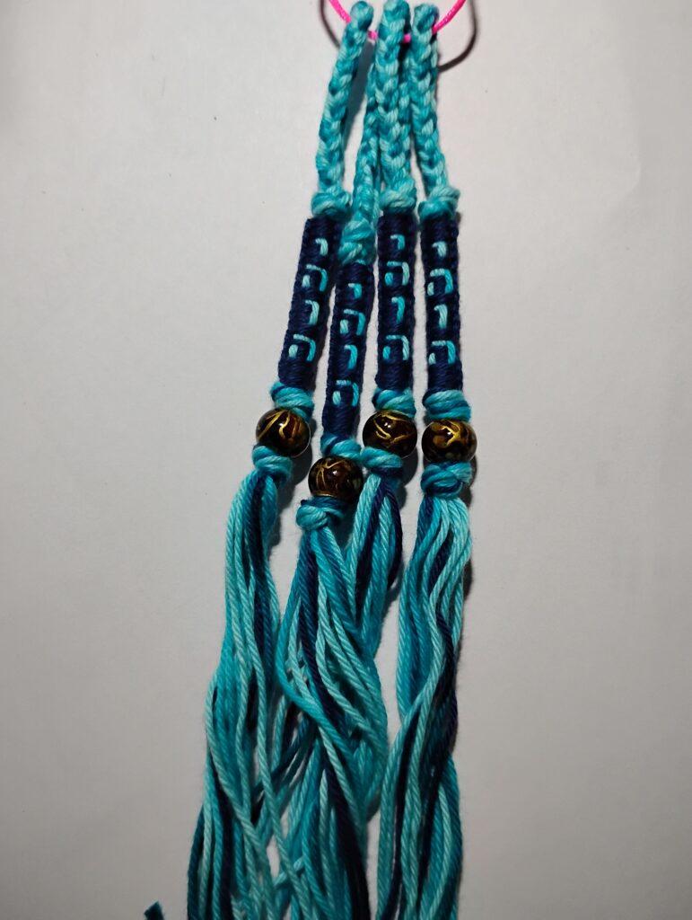 Aqua/blue cotton tzitzit set