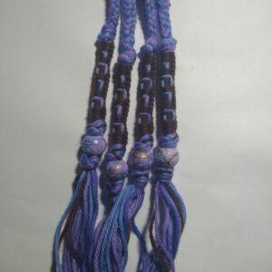 Blue/purple mix/brown cotton tzitzit set