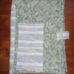 Handmade Bible cover sage green forest
