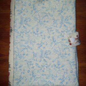 Handmade Bible cover, baby blue & berries