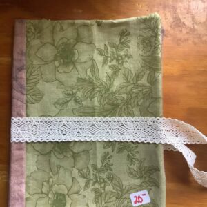 Handmade Bible cover,green & brown floral